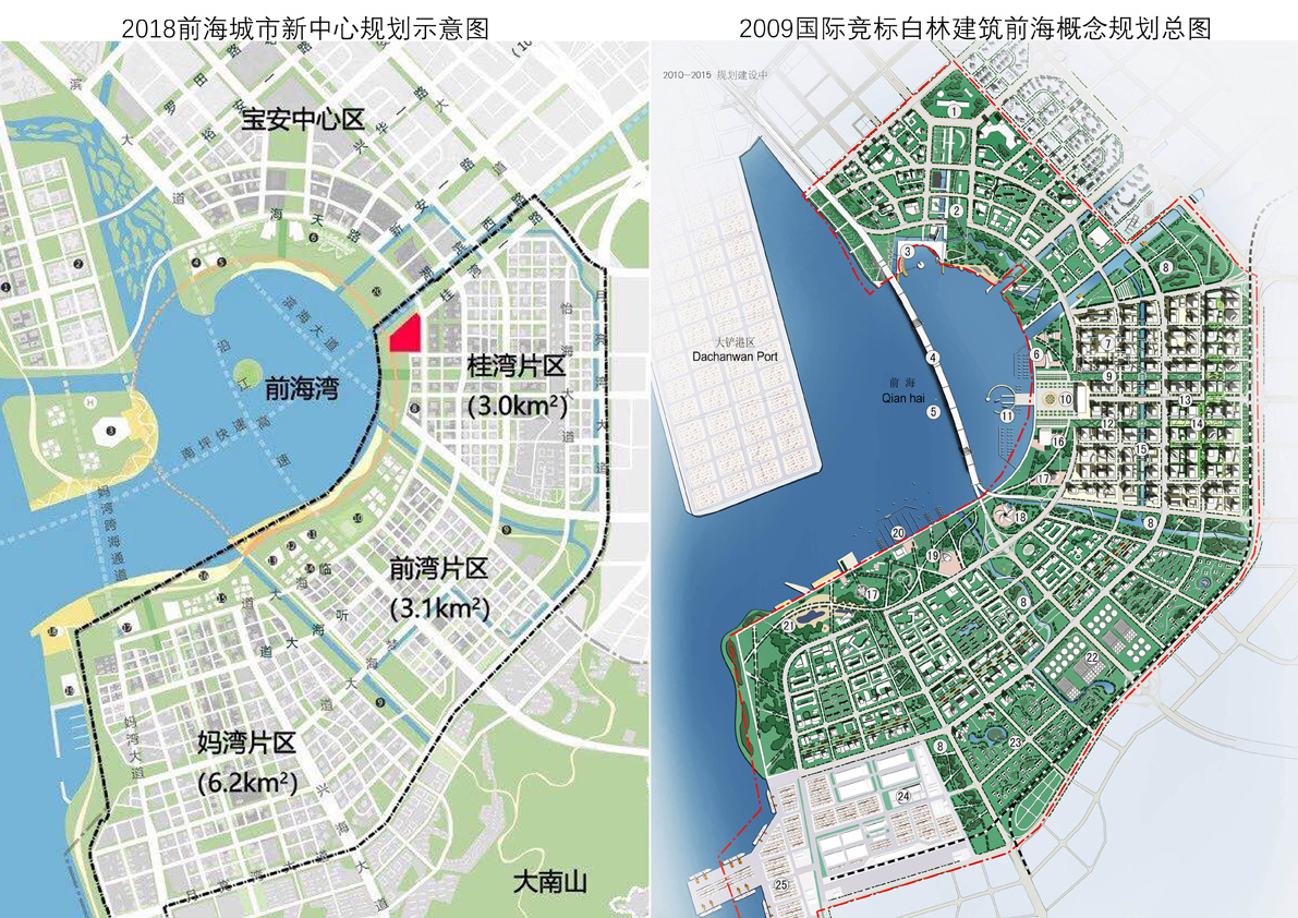 深圳 前海地区概念规划(国际竞标) - 建筑作品 - 白林建筑事务所